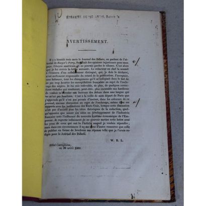 (Esclavagisme) William Beach Lawrence, l'industrie...