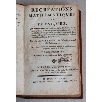 Jacques Ozanam, récréations mathématiques...