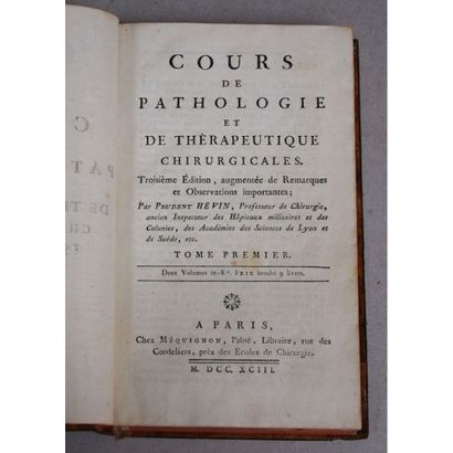 Prudent Hévin, cours de pathologie et thérapeutique...