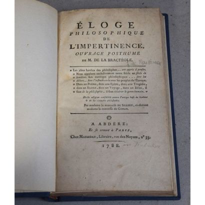 [Joseph de Maimieux] Eloge philosophique...