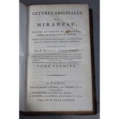 Honoré Gabriel Riquetti Comte de Mirabeau,...