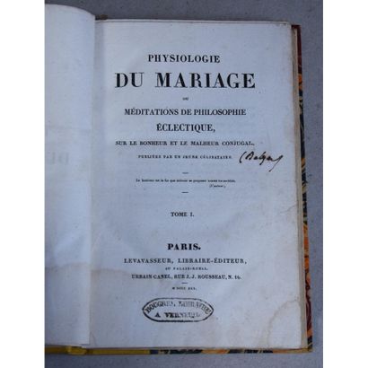 [Honoré de Balzac] Physiologie du mariage...