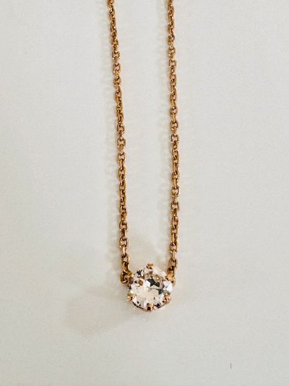 COLLIER en or jaune 750°/°° maillon forçat...