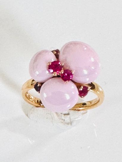 POMELLATO. RING in 750°/°° pink gold set...