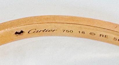 CARTIER. Bracelet «Love» rigide en or jaune...