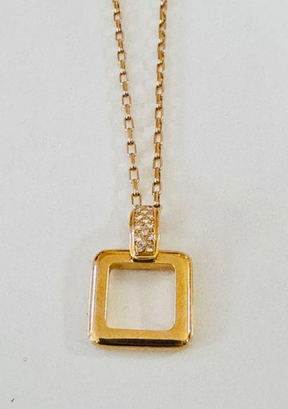 Square hollowed-out pendant, rectangular...