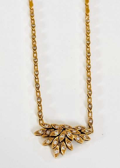 COLLAR in yellow gold 750°/°° with articulated...