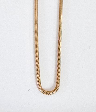 CHAIN in 585°/°° yellow gold tubular mesh....