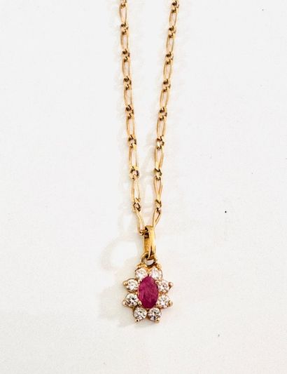 COLLAR in yellow gold 750°/°° with a pendant...