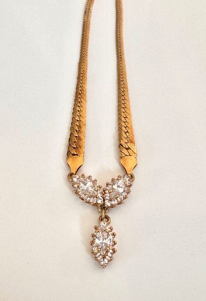 COLLIER en or jaune 750°/°° maille tressée...