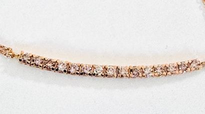 BRACELET double chain in 585°/°° rose gold...