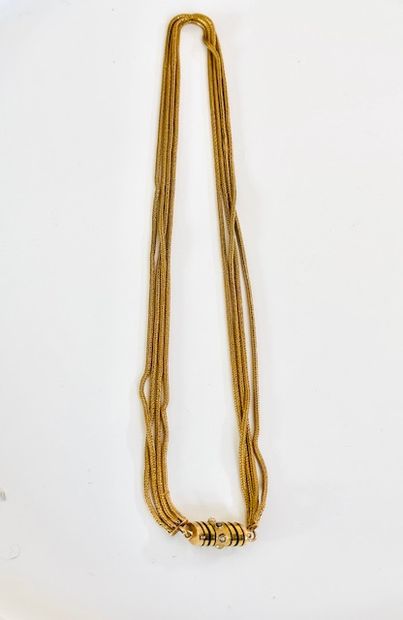 NAPOLEON III. WATCH CHAIN in yellow gold...