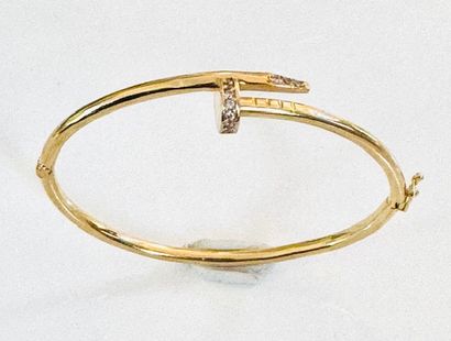 BRACELET Rigid nail in yellow gold 750°/°°...