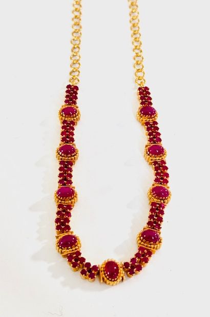 22cts gold Indian breastplate necklace set...