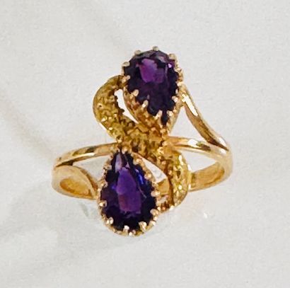Toi et Moi RING in yellow gold 750°/°° set...