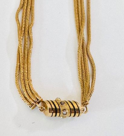NAPOLEON III. WATCH CHAIN in yellow gold...