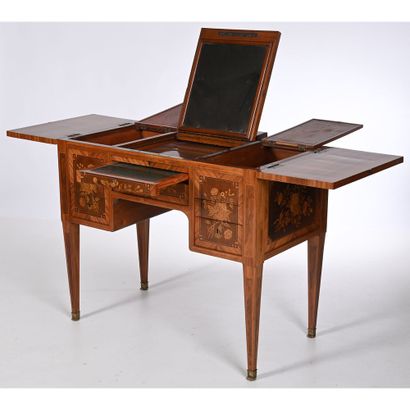 DESTER. COIFFEUSE LOUIS XVI à caissons toutes...