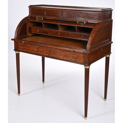 LELEU Jean-François. BUREAU A CYLINDRE LOUIS...