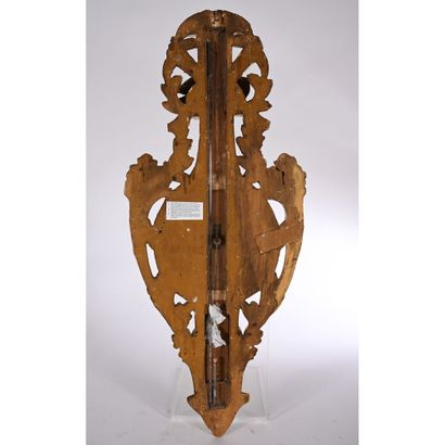 BAROMETRE LOUIS XVI en bois doré et sculpté...