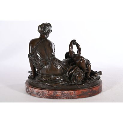 ANONYME XIXè. «Allégorie bacchanale, femme...