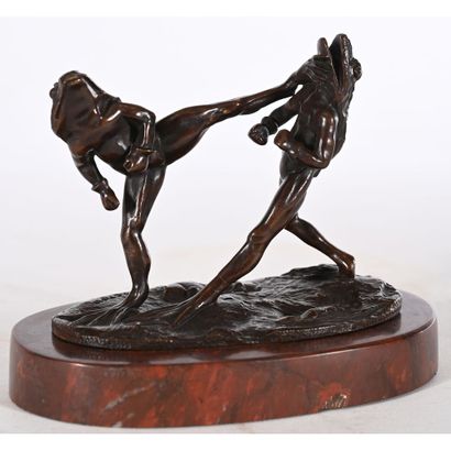 LENOIR Camille. (1858-1921). «Combat de grenouilles»....