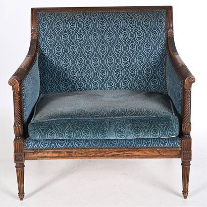 PAIRE DE MARQUISES LOUIS XVI en acajou à...