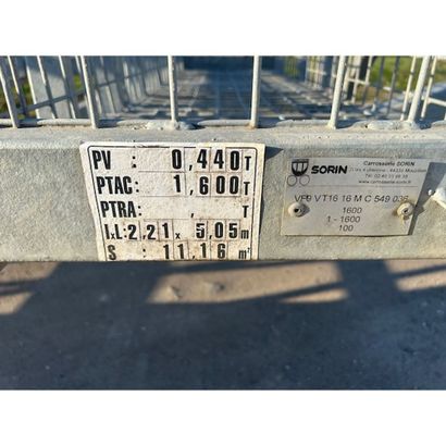 Remorque sorin porte échafaudage année 2014....