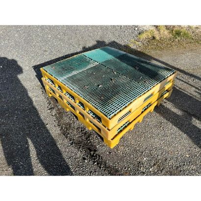 Lot de 3 bacs de rétention en pvc 1,24 x1,24...