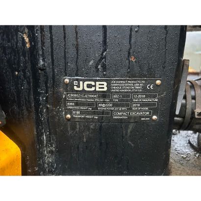 Pelle jcb 85z-1 eco année 2019 environ 5215...