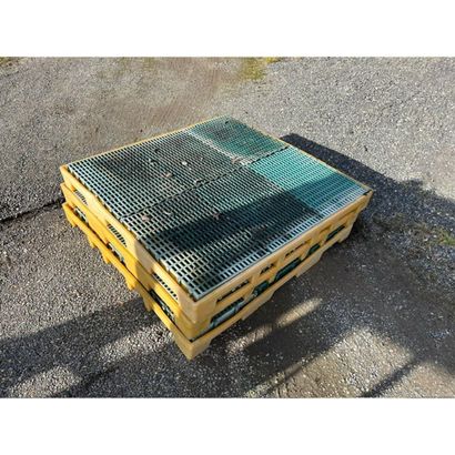 Lot de 3 bacs de rétention en pvc 1,24 x1,24...