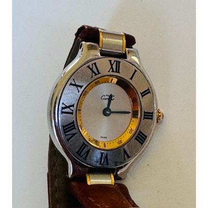 MUST DE CARTIER. Two-tone steel watch model...