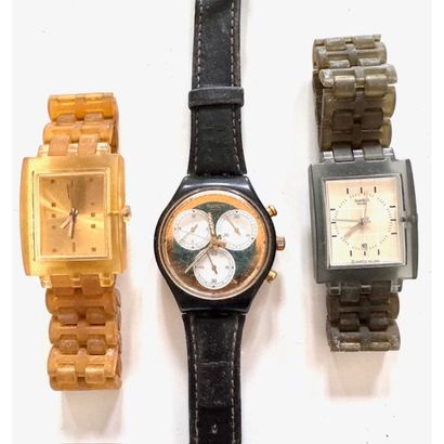 SWATCH. 3 Swatch watches including 2 Swatch...