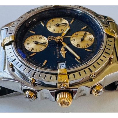 BREITLING Vintage. Steel Chronograph watch,...