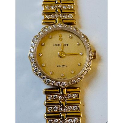 CORUM. Ladies' watch in yellow gold 750°/°°....