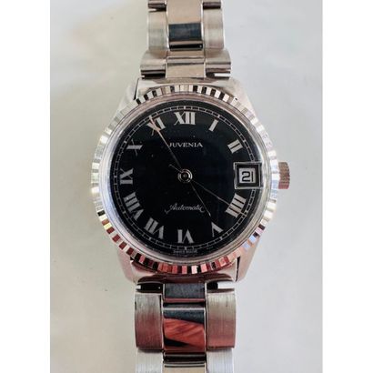JUVENIA 1980. Steel watch. Round case with...