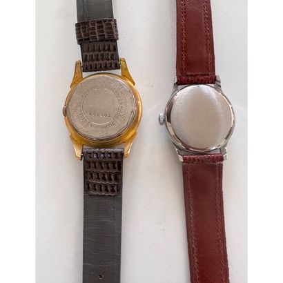 LE PHARE. 2 watches, one in gilt metal and...