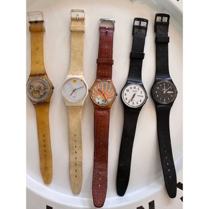 SWATCH. Lot of 5 watches. Used condition...