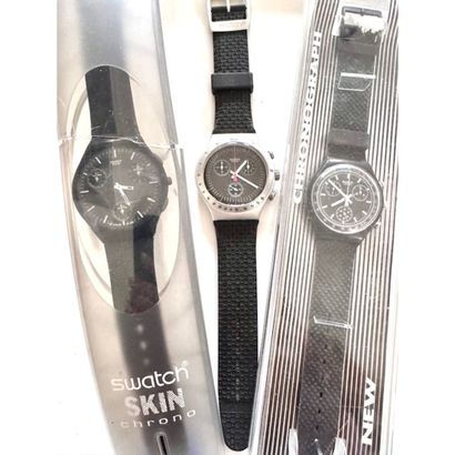 SWATCH. 3 Swatch watches including an Irony...