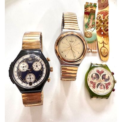 SWATCH. 3 Swatch watches including a Swiss...