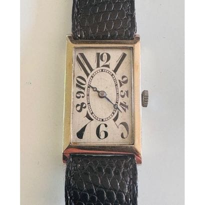 NO MARK. Rectangular watch in 750°/°° white...