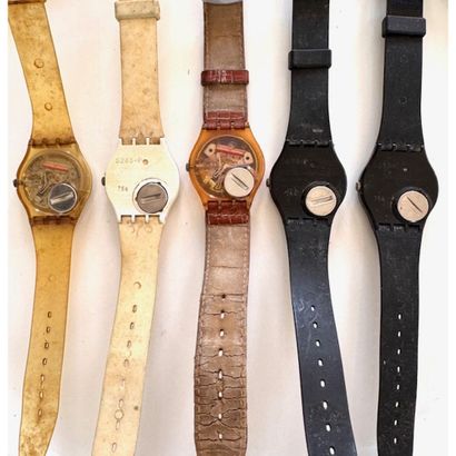 SWATCH. Lot of 5 watches. Used condition...