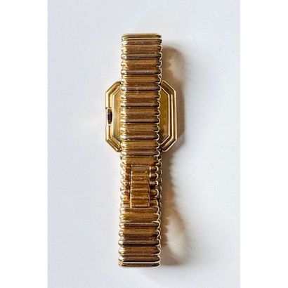 CARTIER. Watch in yellow gold 750°/°° Ceinture...