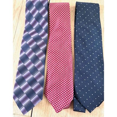 3 HERMES, DIOR and KENZO silk CRAVATES.