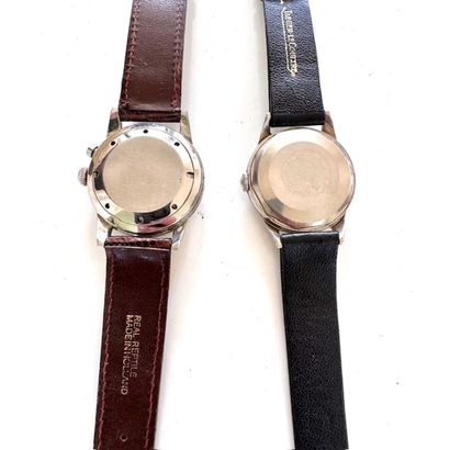 LOT OF 2 WATCHES. VULCAIN. Steel watch (34mm)...