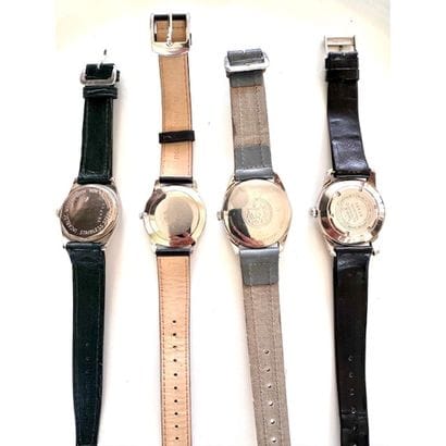 MISCELLANEOUS. Lot of 4 steel watches including...