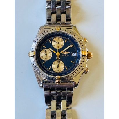 BREITLING Vintage. Steel Chronograph watch,...