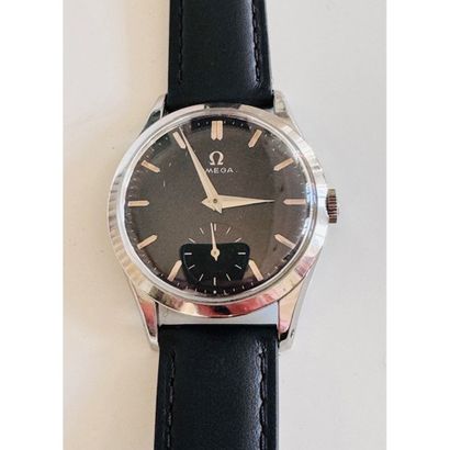 OMEGA Vintage 1955. Steel watch. Round dial....