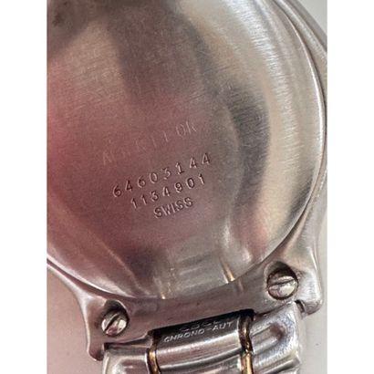 EBEL 1990. Watch in brushed steel and 750°/°°...