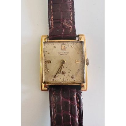 WITTNAUER. Swiss watch in yellow gold 750°/°°...