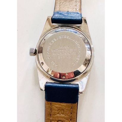 DVB. Incabloc automatic steel watch. Round...